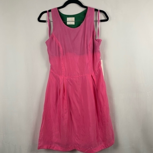 Line & Dot Racerback Fit & Flare Pink Dress M NWT - Picture 3 of 11